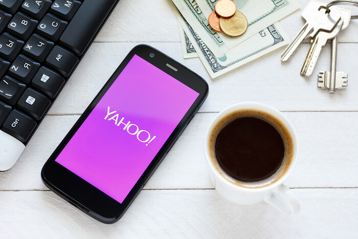 Yahoo auf einem Smartphone