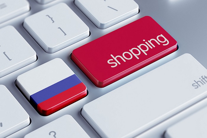 Russische E-Commerce-Tastatur