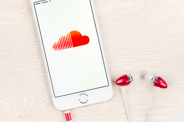 SoundCloud-Logo auf Smartphone