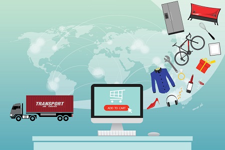 E-Commerce Hintergrund Business Konzept 