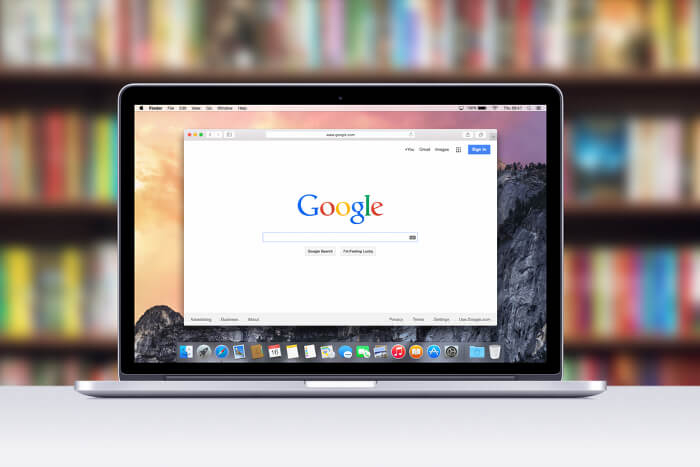 Google-Logo auf Laptop