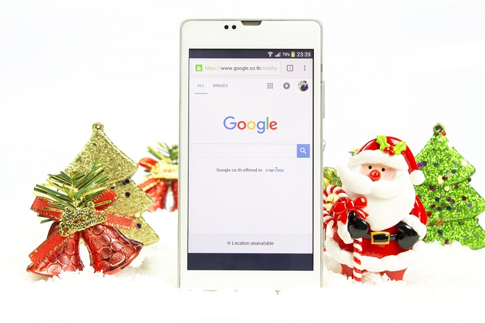 Weihnachtliches Google