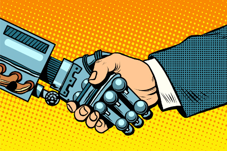  Handshake: Roboter und Mensch 