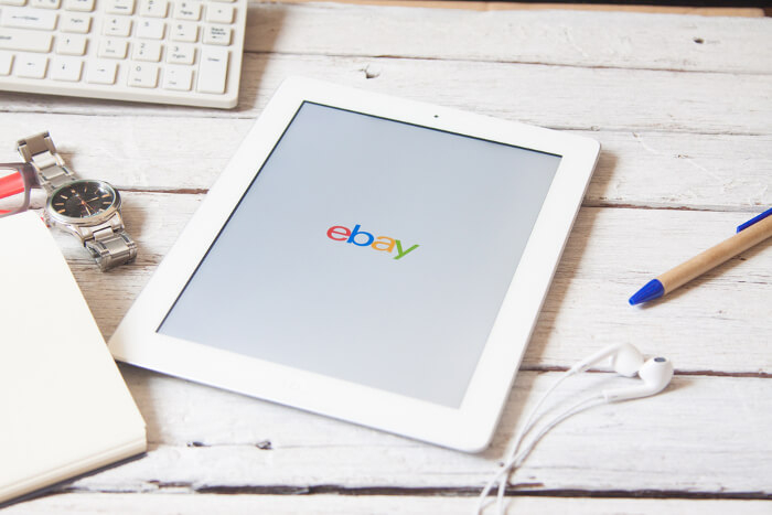 Ebay Logo auf Tablet Screen