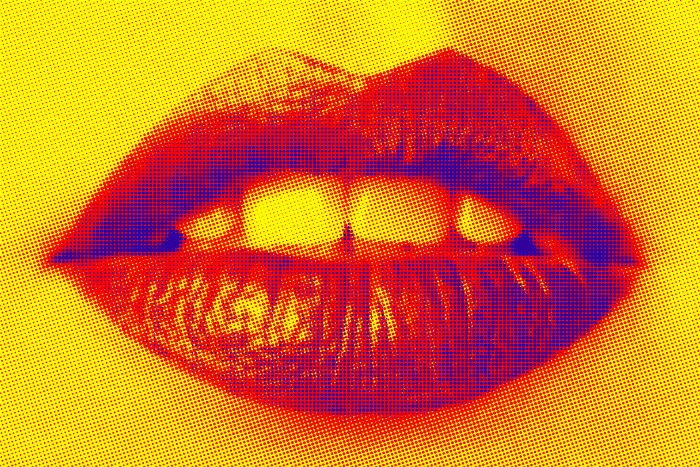 Lippen im Pop Art-Stil