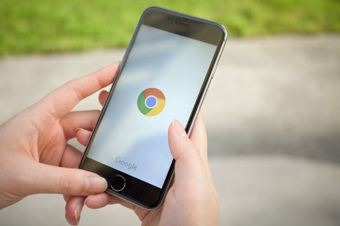 Chrome Browser auf einem Smartphone