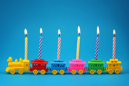 Birthday candle Train