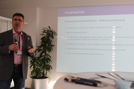 Vortrag: Andreas Arlt zur Umsetzung der Verbraucherrechterichtlinie