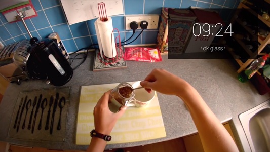 Online mit Google Glass einkaufen.