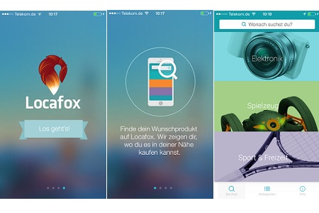 Screenshots Locafox App