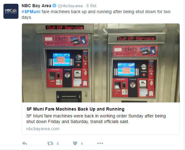 San Francisco Ticketautomaten