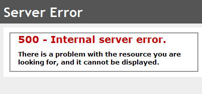 Server Error.