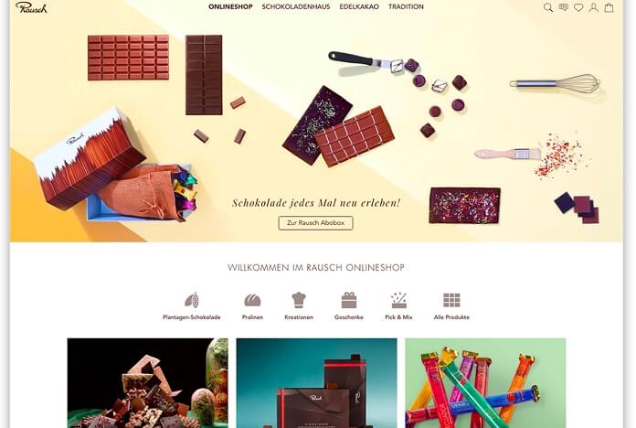 Rausch.de verkauft Schokolade